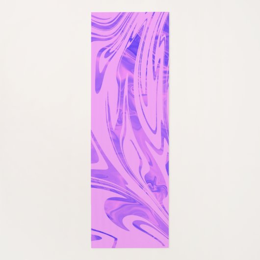 Modern Wave Swirl Pink Yogamat (Achterkant)