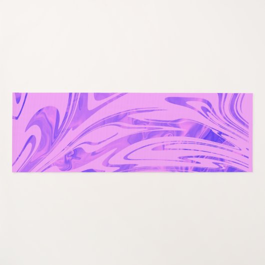 Modern Wave Swirl Pink Yogamat (Voorkant (horizontaal))