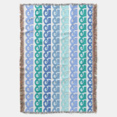 Modern Waves Pattern in Shades of Blue Deken (Voorkant Verticaal)