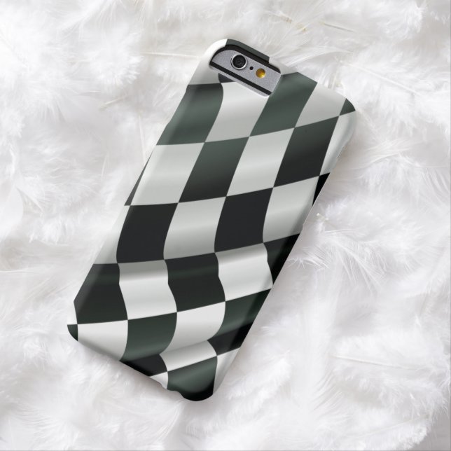 Modern Waving Checkered Flag iPhone 6 Hoesje (Voorbeeld)