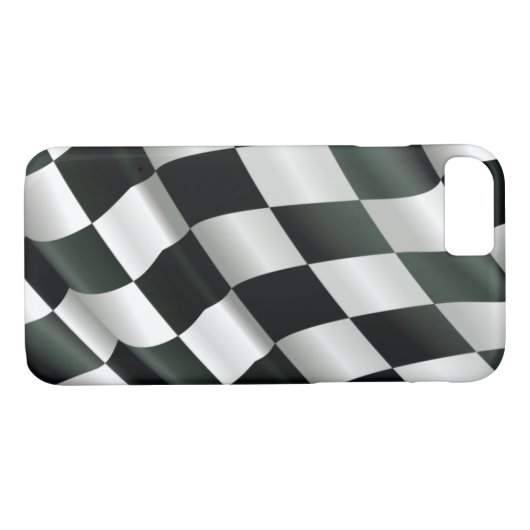 Modern Waving Checkered Flag iPhone 7 Hoesje (Achterkant (Horizontaal))