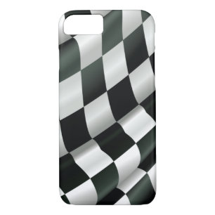 Modern Waving Checkered Flag iPhone 7 Hoesje