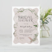 Modern Wavy Border Vrijgezellenfeest Kaart (Staand voorkant)