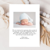 Modern Wavy Lijst 2 Foto Geboorte Aankondiging