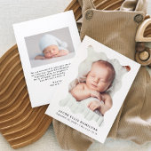 Modern Wavy Lijst 2 Foto Geboorte Aankondiging