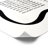 Modern Wavy Lijst Cream Trouwstoel Grafiek Poster (Hoek)