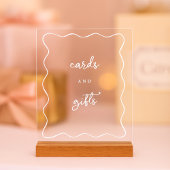 Modern Wavy Lijst Kaarten & Geschenken bruiloft Acryl Bord