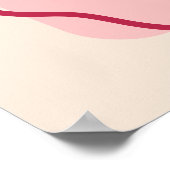 Modern Wavy Lijst Magenta Roze bruiloft Welkom Poster (Hoek)