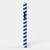 Modern Wavy Navy Blue Stripes Decor Case-Mate iPhone Case (Achterkant/rechts)