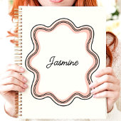 Modern Wavy Scalloped Lijst Custom Name Planner