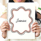 Modern Wavy Scalloped Lijst Custom Name Planner