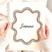 Modern Wavy Scalloped Lijst Custom Name Planner