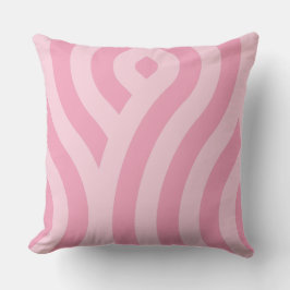 Modern Wavy Stripes Pattern Roze Kussen