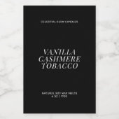 Modern wax smelt minimaal label voedselcontainer etiket (Enkel label)