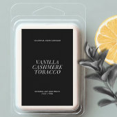 Modern wax smelt minimaal label voedselcontainer etiket