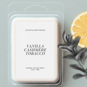 Modern wax smelt minimaal label voedselcontainer etiket