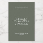 Modern wax smelt minimaal label voedselcontainer etiket (Enkel label)