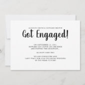 Modern We Are Engaged Foto Script Verlovingsaankon Aankondiging (Achterkant)