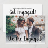 Modern We Are Engaged Foto Script Verlovingsaankon Aankondiging (Voorkant / Achterkant)