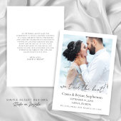 Modern We Bied de Knoop Foto Elopement Bruiloft Aankondiging