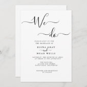 Modern we doen bruiloft kaart (Voorkant / Achterkant)