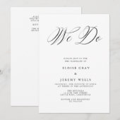 Modern we doen een huwelijksuitnodiging kaart (Voorkant / Achterkant)