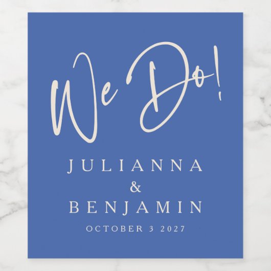 Modern we doen een legant aangepast Frans blauw hu Wijn Etiket (Enkel label)