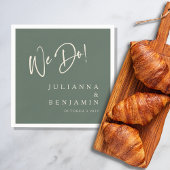 Modern we doen een legant donkerbruine bruiloft servet