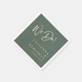 Modern we doen een legant donkerbruine bruiloft servet (Hoek)