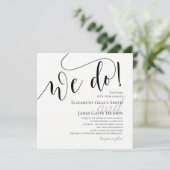 Modern we doen een uitnodiging tot het huwelijk (Staand voorkant)