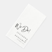 Modern we doen elegant bruiloft wit servet (Hoek)