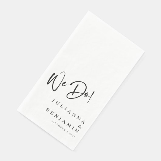 Modern we doen elegant bruiloft wit servet (Hoek)