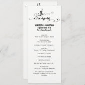 Modern we doen het programma voor het bruiloft van programmakaart (Voorkant / Achterkant)