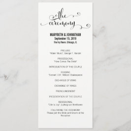 Modern we doen het programma voor het bruiloft van programmakaart