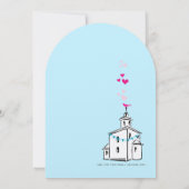 Modern We gaan naar de Chapel Wedding Kaart (Achterkant)
