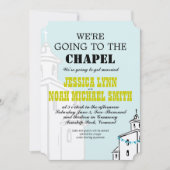  Modern We gaan naar de Chapel Wedding Kaart (Voorkant)