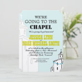  Modern We gaan naar de Chapel Wedding Kaart (Staand voorkant)