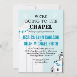 Modern We gaan naar de Chapel Wedding Kaart