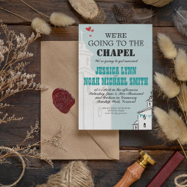  Modern We gaan naar de Chapel Wedding Kaart