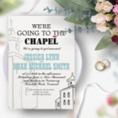  Modern We gaan naar de Chapel Wedding Kaart