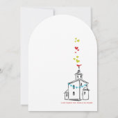  Modern We gaan naar de Chapel Wedding Kaart (Achterkant)