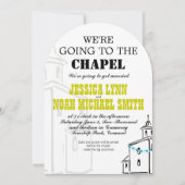  Modern We gaan naar de Chapel Wedding Kaart (Voorkant)
