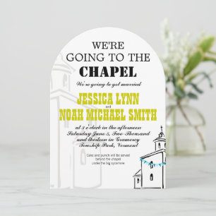  Modern We gaan naar de Chapel Wedding Kaart