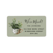 Modern we hebben adreslabel verplaatst etiket (Voorkant)