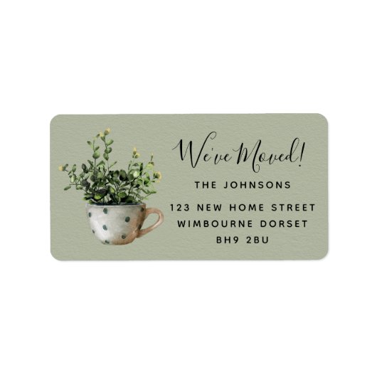 Modern we hebben adreslabel verplaatst etiket (Voorkant)