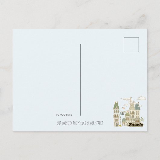 Modern we hebben adreswijziging verplaatst briefkaart (Achterkant)