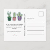 Modern we hebben Cactus Announcement verplaatst Aankondigingskaart (Achterkant)