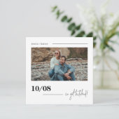 Modern we hebben de aankondiging van gehitte fotoe (Staand voorkant)