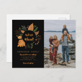 Modern we hebben de Foto van de Thanksgiving Beweg Aankondigingskaart (Voorkant / Achterkant)