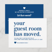 Modern we hebben de Gastkamer verplaatst naar Navy Aankondiging (Voorkant / Achterkant)